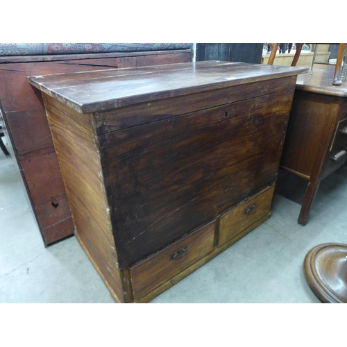 277 - A Victorian pine mule chest