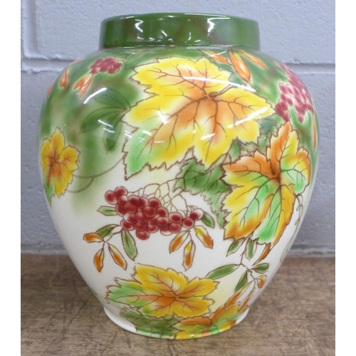 798 - A Falconware hand painted vase, Rosslyn Luckhow backstamp