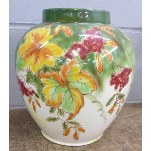 798 - A Falconware hand painted vase, Rosslyn Luckhow backstamp