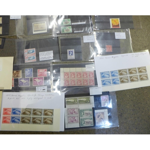 821 - Stamps:- collection of errors, reprints, forgeries, etc.