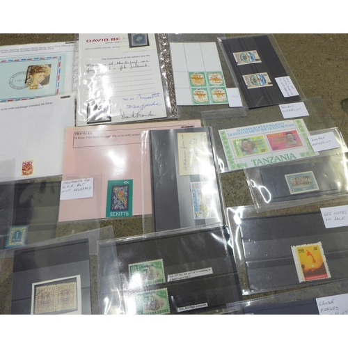 821 - Stamps:- collection of errors, reprints, forgeries, etc.