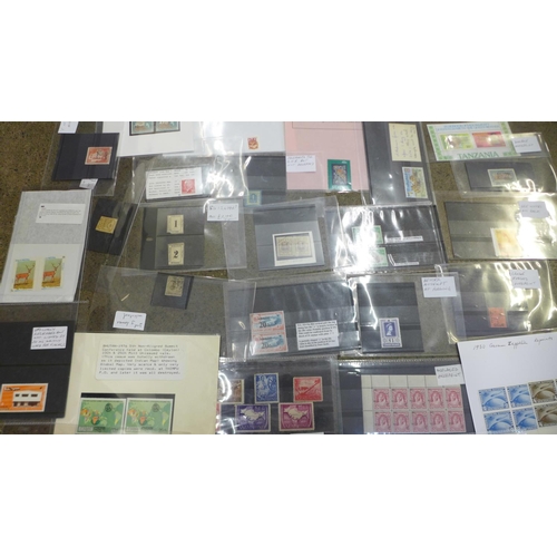 821 - Stamps:- collection of errors, reprints, forgeries, etc.