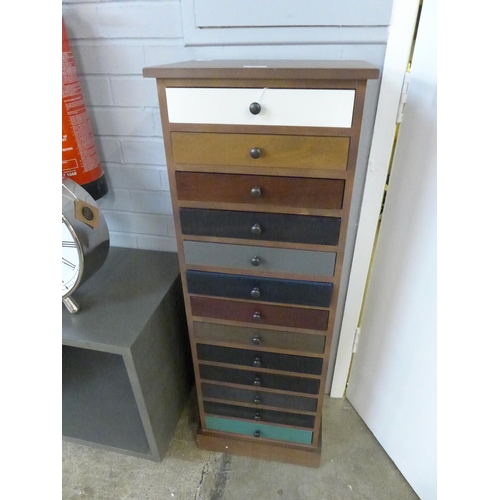 1363 - A multicoloured thirteen drawer chest (760973)   #