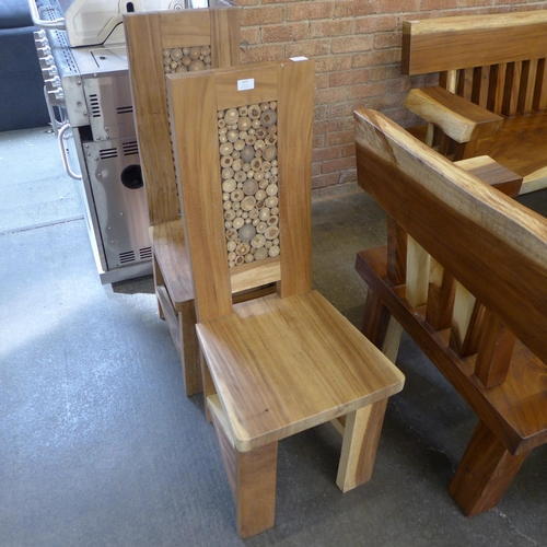 1369 - A pair of hardwood chairs