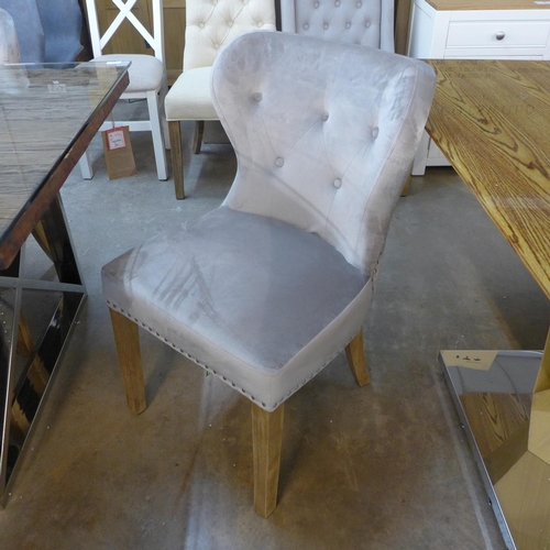 1377 - A set of six grey Arlo dining chairs