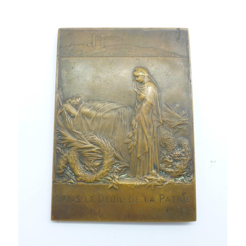 890 - A death plaque from 1894 for Remembrance of the French President Sadi Carnot