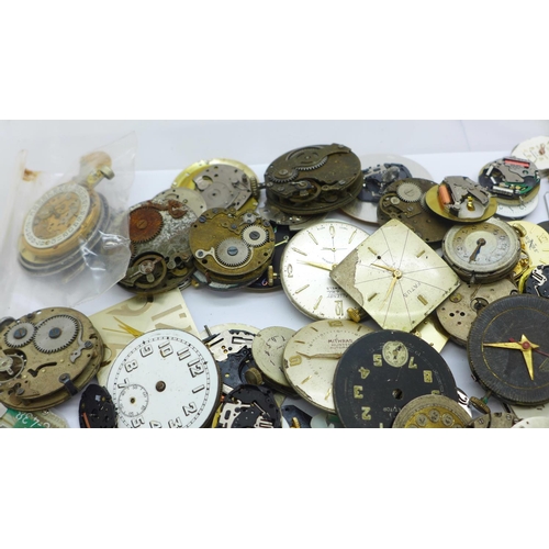 917 - Mechanical and quartz wristwatch movements