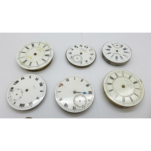 919 - Pocket watch movements, a/f