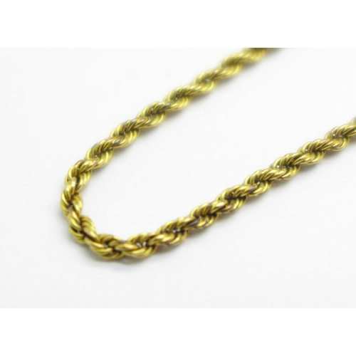 934 - A 15ct gold rope chain, 5.6g