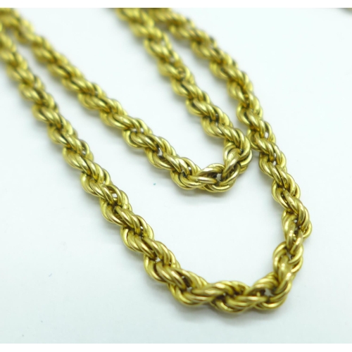 995 - A 9ct gold rope chain, 4.5g, 46cm