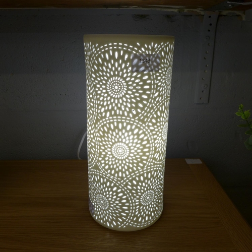 1481 - A white perforated fretwork lamp (LP03515)   #