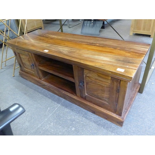 1504 - An Indian hardwood TV stand  *This lot is subject to VAT