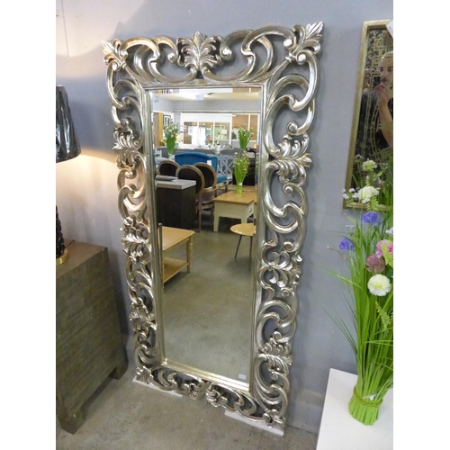 1520 - A large champagne wall mirror, 181 x 91cm (MR066CH130)   #