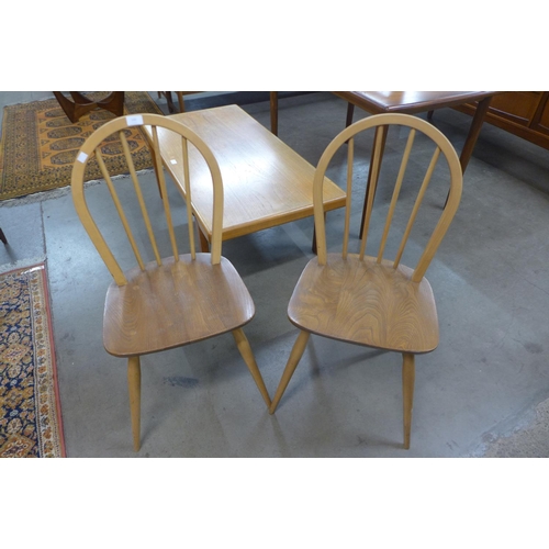 132 - A pair of Ercol Blonde Windsor chairs