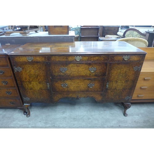 153 - A burr walnut sideboard