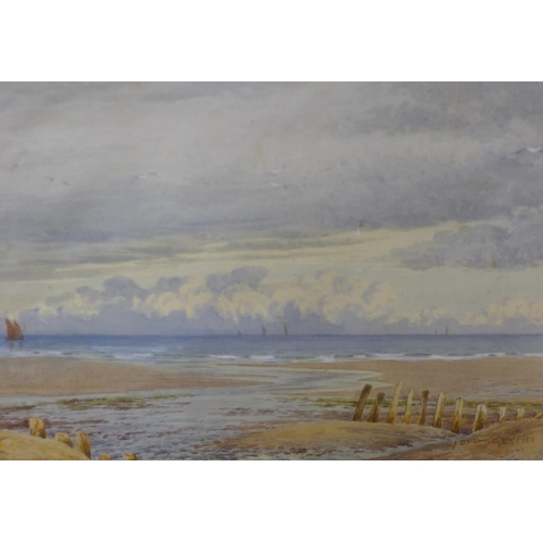 16 - John Glynn, Evening Light, Norfolk Coast, 20 x 34cms and Conway Bay, North Wales, 25 x 36cms, waterc... 