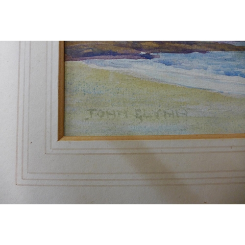 16 - John Glynn, Evening Light, Norfolk Coast, 20 x 34cms and Conway Bay, North Wales, 25 x 36cms, waterc... 