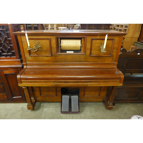 161 - A Victorian Squire & Longson, London rosewood upright Cremonia Piano, a/f