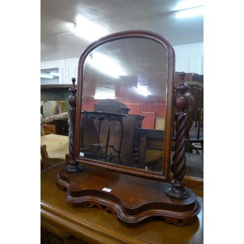 167 - A Victorian mahogany toilet mirror