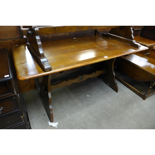 168 - An oak refectory table