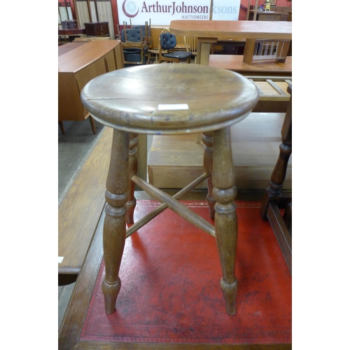 181 - A Victorian elm stool