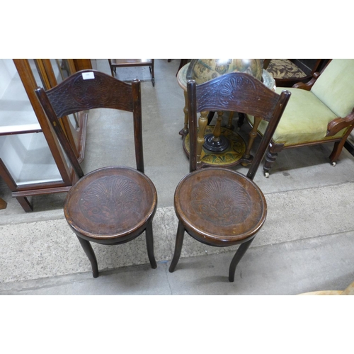 188 - A pair of beech bentwood chairs