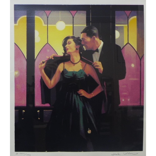 20 - A signed Jack Vettriano limited edition artist proof print, 50 x 44cms, framed