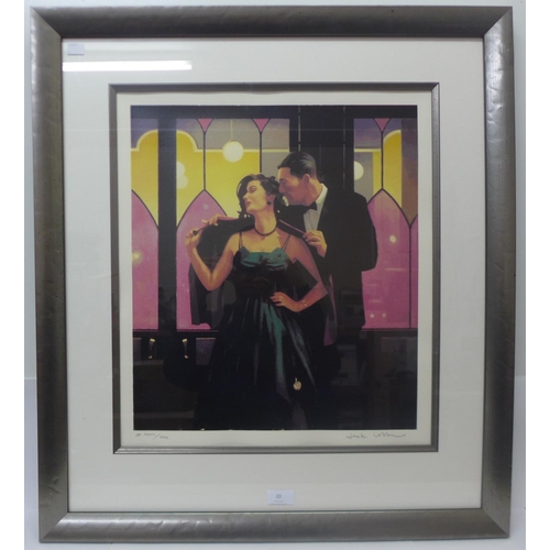 20 - A signed Jack Vettriano limited edition artist proof print, 50 x 44cms, framed