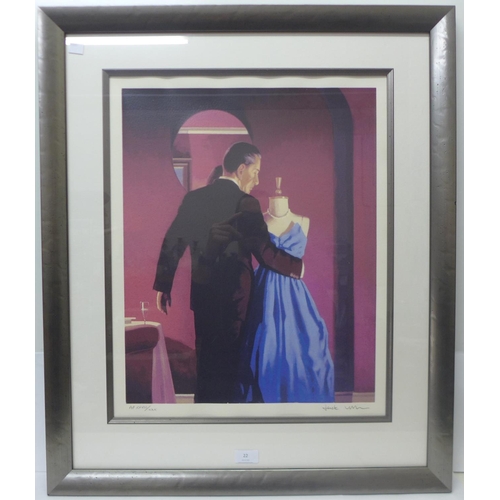 22 - A signed Jack Vettriano limited edition artist proof print, 55 x 44cms, framed