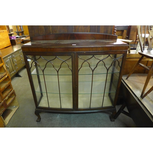 229 - A mahogany two door display cabinet