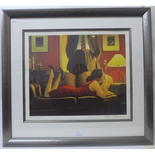 23 - A signed Jack Vettriano limited edition artist proof print, 43 x 51cms, framed