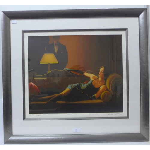 24 - A signed Jack Vettriano limited edition artist proof print, 43 x 51cms, framed