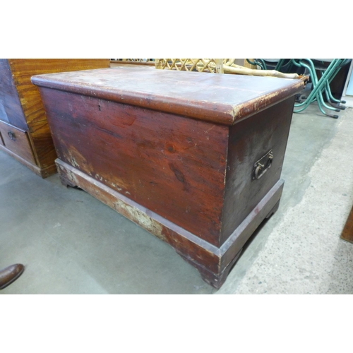 278 - A Victorian pine blanket box