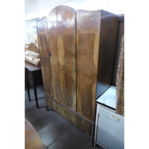 290 - An Art Deco walnut wardrobe