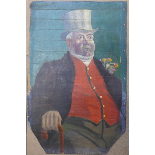 32 - T.A. Gray, portrait of a gentleman, oil on canvas, 69 x 44cms, unframed