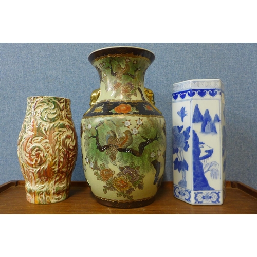 38 - Two oriental vases and one other