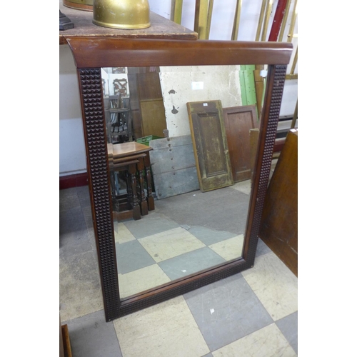 412 - A beech framed mirror