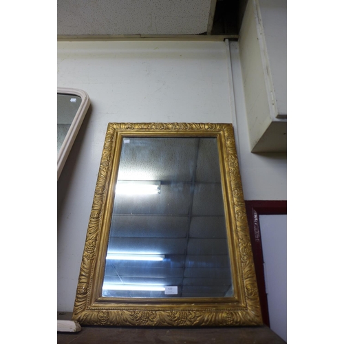 420 - A Victorian gilt gesso framed mirror