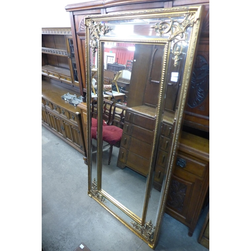 44c - A large French style gilt framed mirror, 183 x 92cms   (M33138)   #