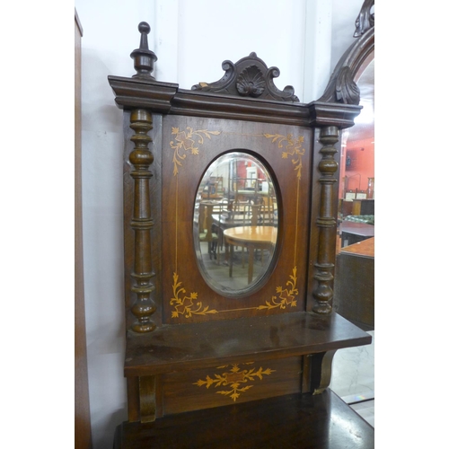 48 - A Victorian inlaid walnut mirror-back chiffonier