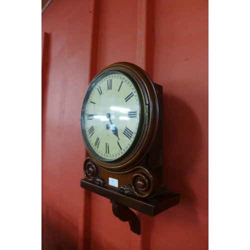 59 - A William IV mahogany 10 inch dial mahogany fusee wall clock, 55cms h

Bought by the present vendor ... 