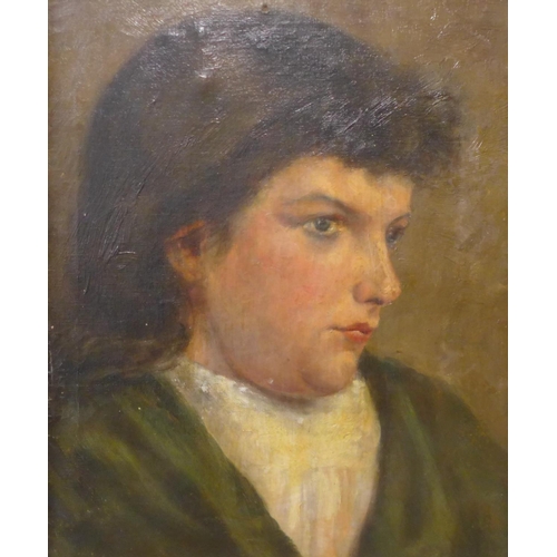 7 - English School (19th Century), pair of portraits, oil on canvas, unsigned, 33 x 27cms, framed