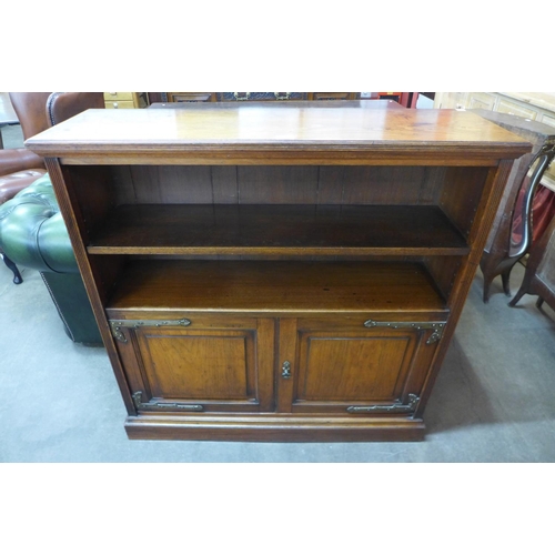 92 - A Victorian walnut bookcase