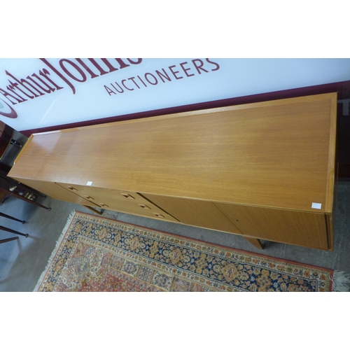 93 - A Dutch Fristho Franeker teak sideboard, designed by Marten Franckena, 78cms h, 225cms w, 43cms d