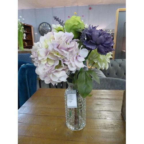 1422 - Hydrangea and chrysanthemum in a lattice vase (54337614)   #