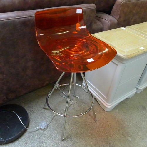 1862 - A designer orange bar stool