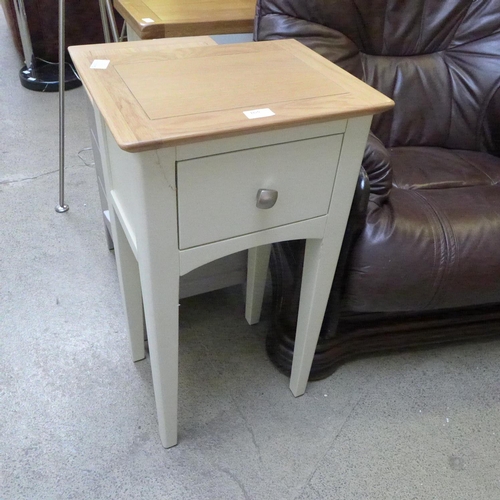 1879 - A Malvern Shaker ivory painted oak telephone table (EV13-89) * this lot is subject to vat - damaged