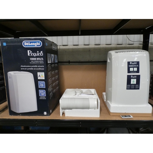 3027 - Delonghi Pinguino Portable Aircon Unit - with remote(205-310) * This Lot Is Subject To Vat