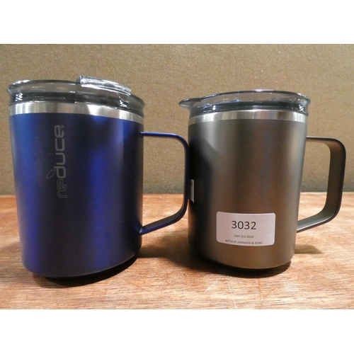 3032 - Two Desktop Travel Mugs (205-116) * This Lot Is Subject To Vat