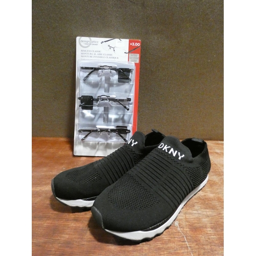 3058 - Dkny Knit Slip On Shoes and Fgx Metal Mix +3.00 Ready Glasses    (205-375, 387) * This Lot Is Subjec... 